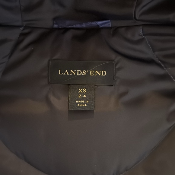 Lands’ End full length down puffer coat sz XS 2-4 - Picture 10 of 11
